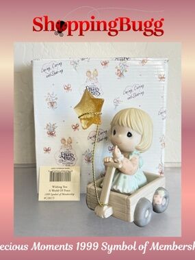 Precious Moments 1999 Symbol Of Membership Wishing You A World Of Peace C0019